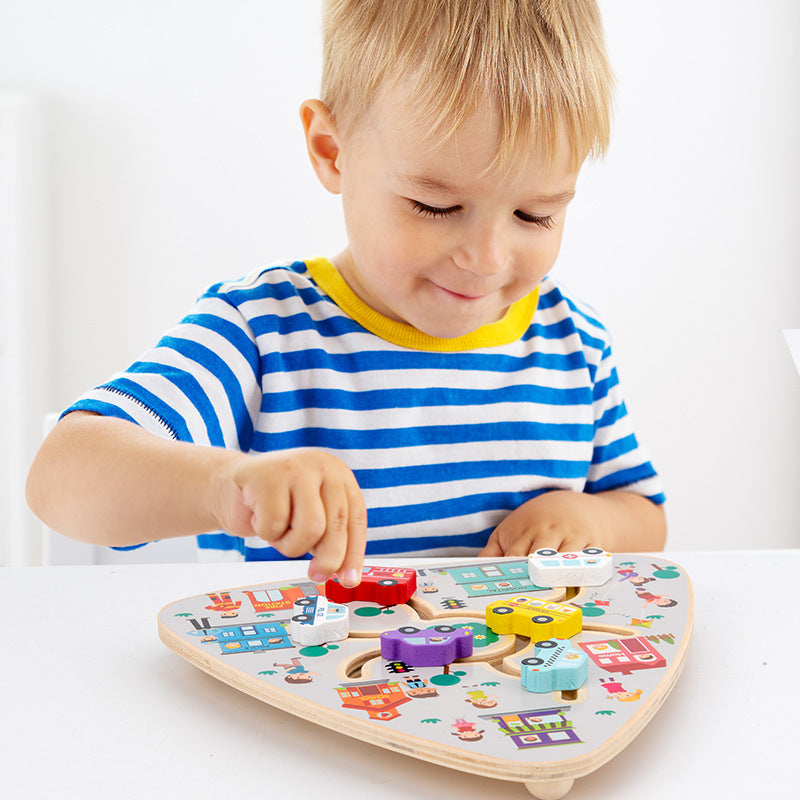 wooden maze toy