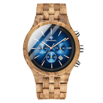 Wooden Mens Watch with Calendar
