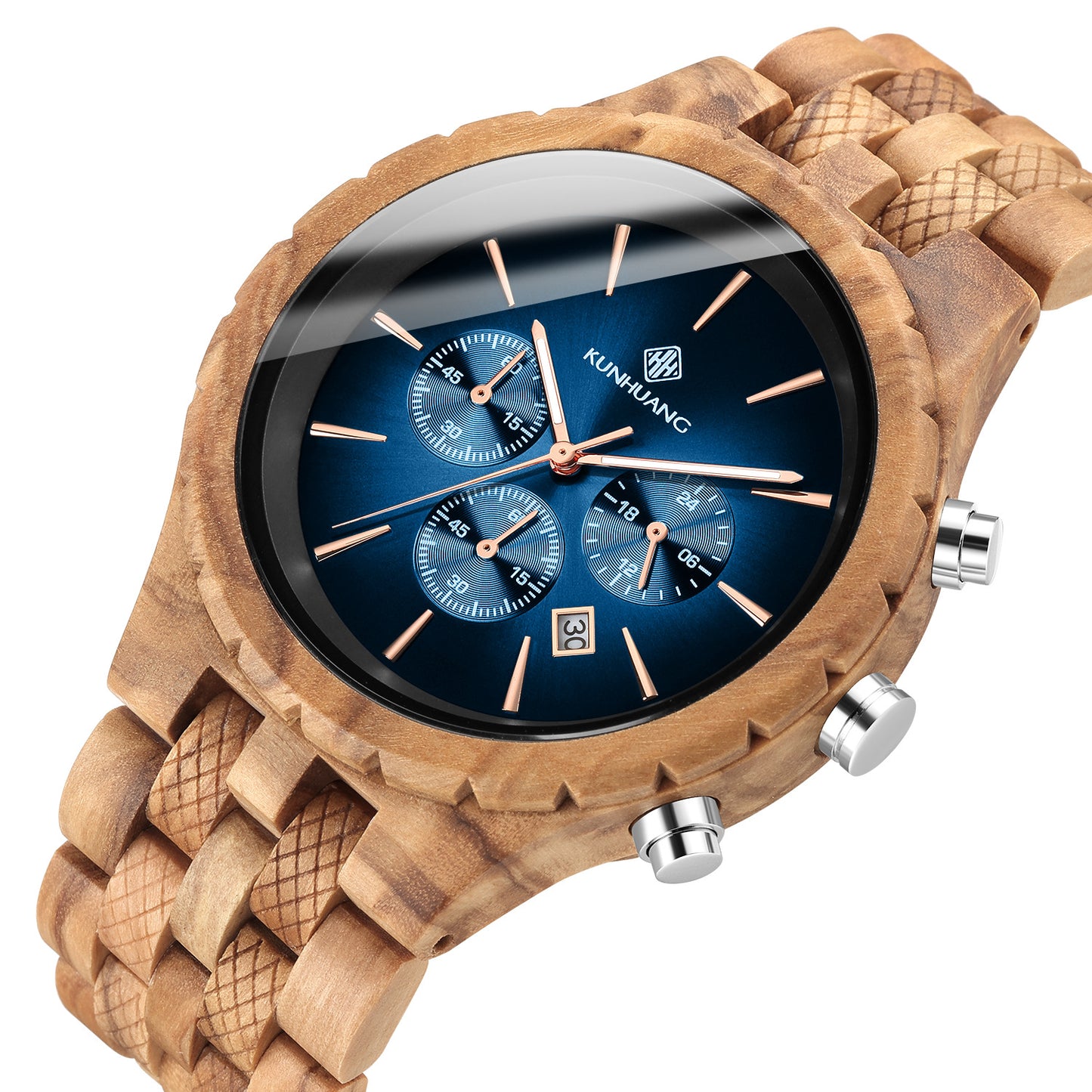 Wooden Mens Watch with Calendar