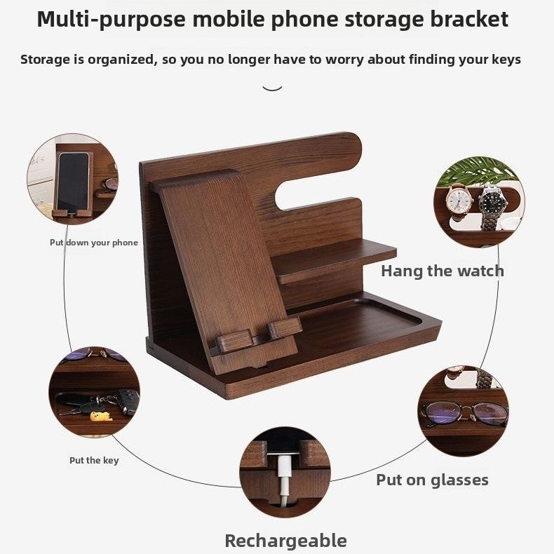 Wooden Mobile Phone Storage Rack