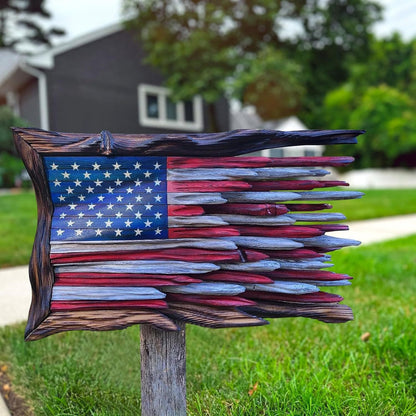 Wooden national flag pendant