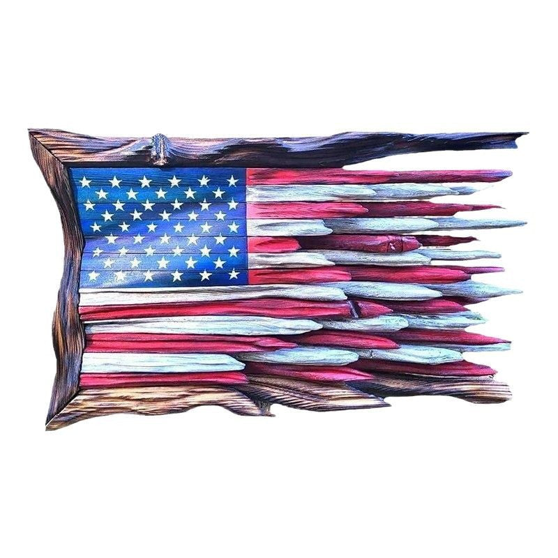 Wooden national flag pendant