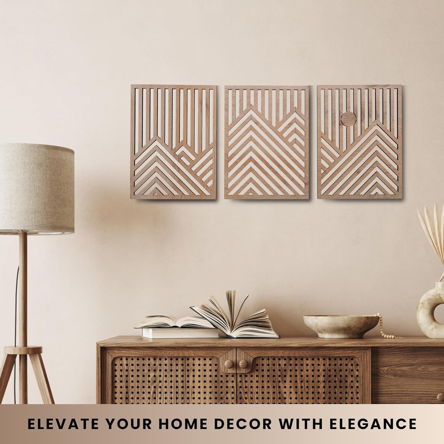 Wooden Palm Leaf Wall Hanging Decor