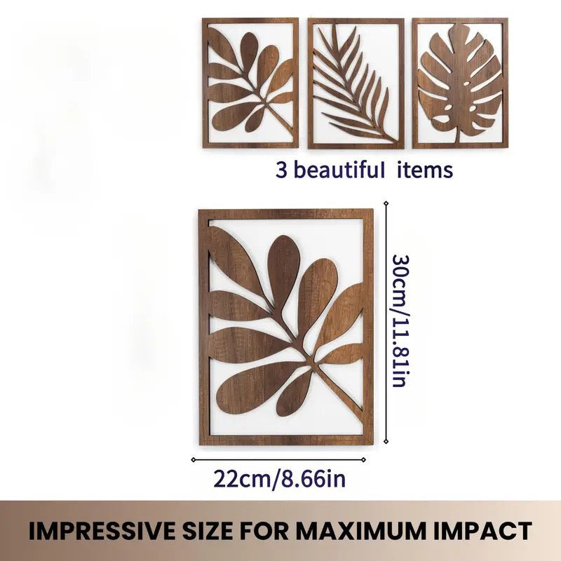 Wooden Palm Leaf Wall Hanging Decor