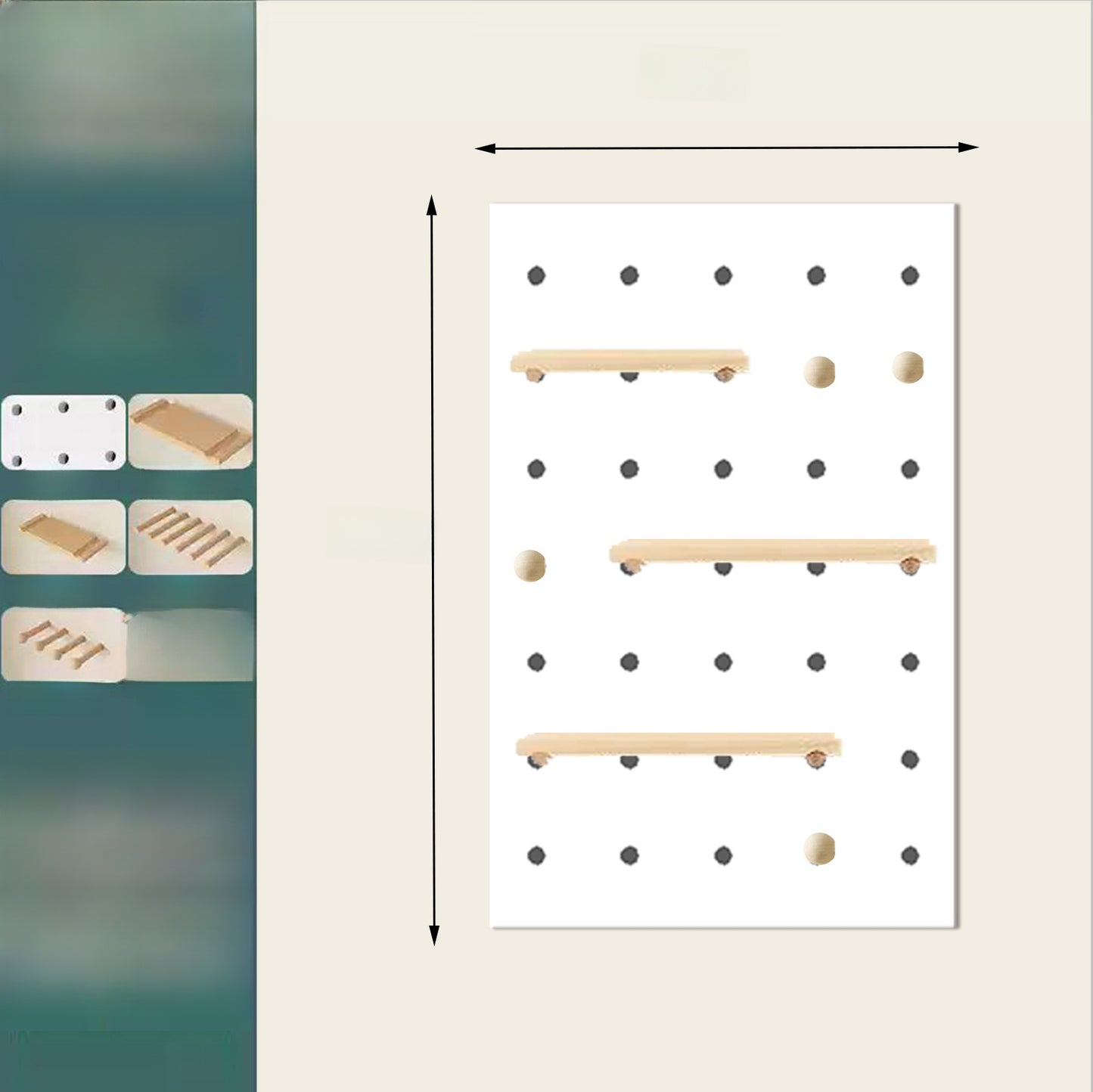 Wooden Pegboard
