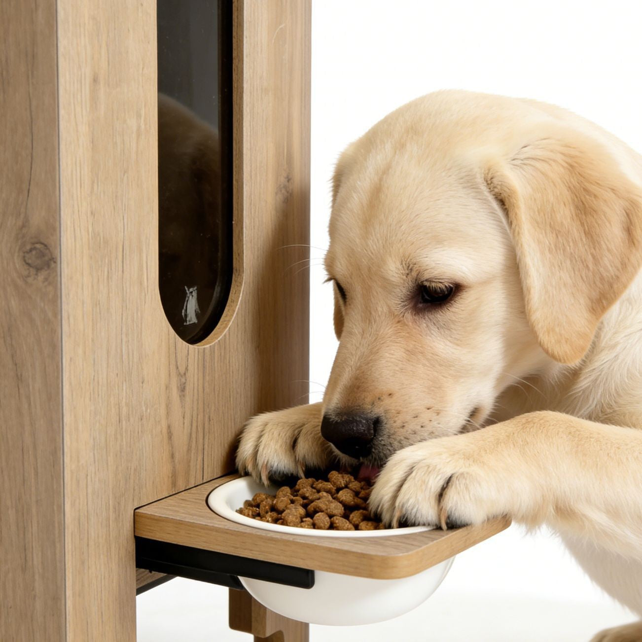 Wooden Pet Food Storage Feeder