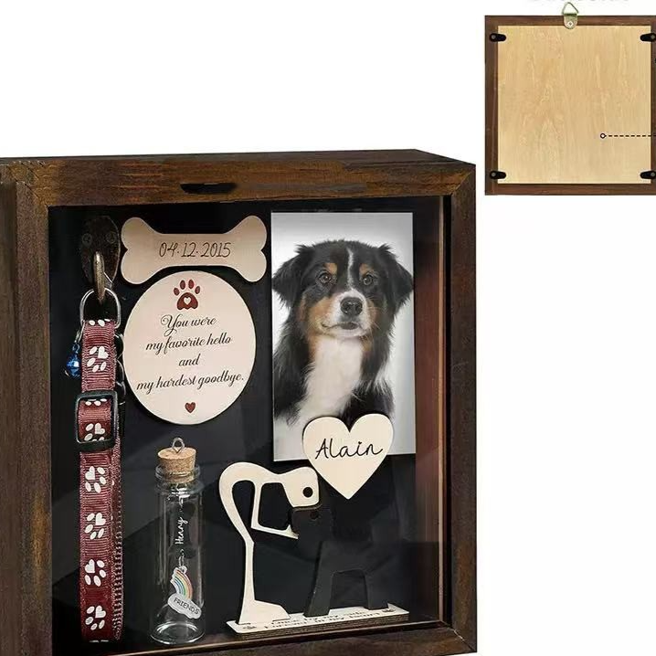 Wooden pet photo frame