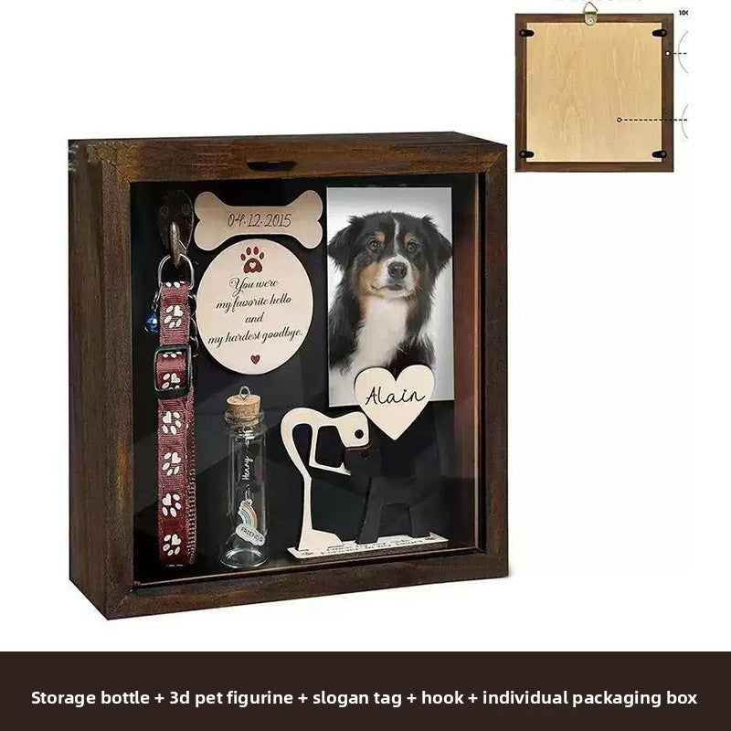 Wooden pet photo frame