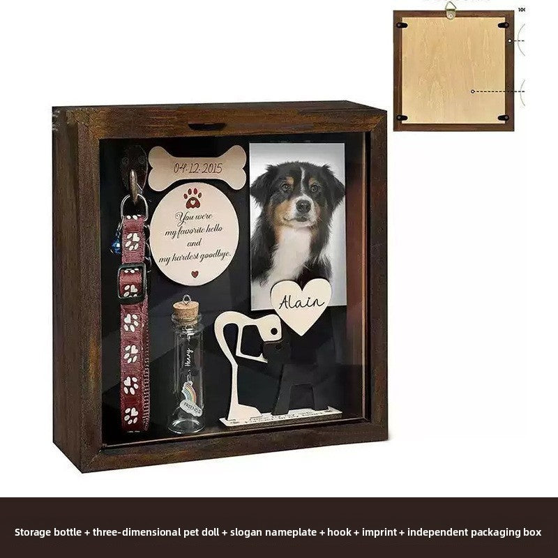 Wooden pet photo frame