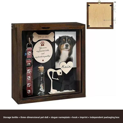 Wooden pet photo frame