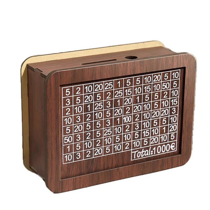 Wooden piggy bank