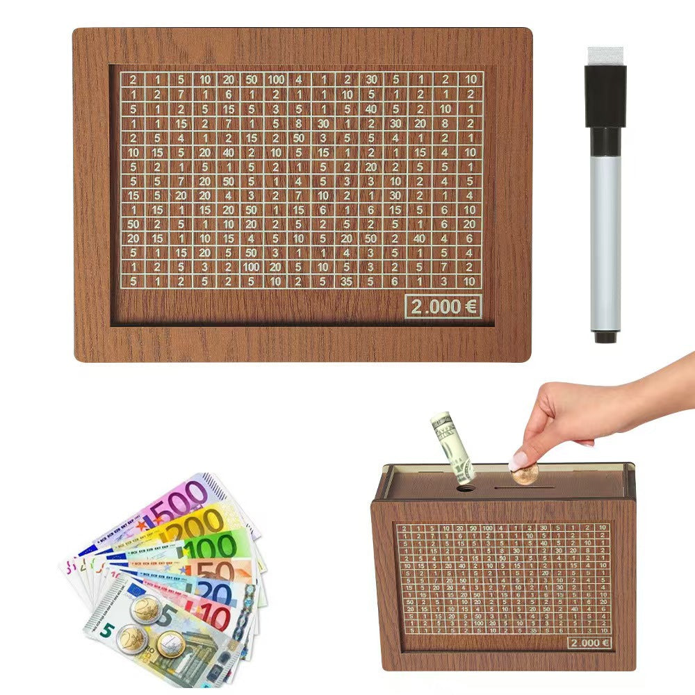 Wooden piggy bank handicrafts and wooden ornaments for the counter