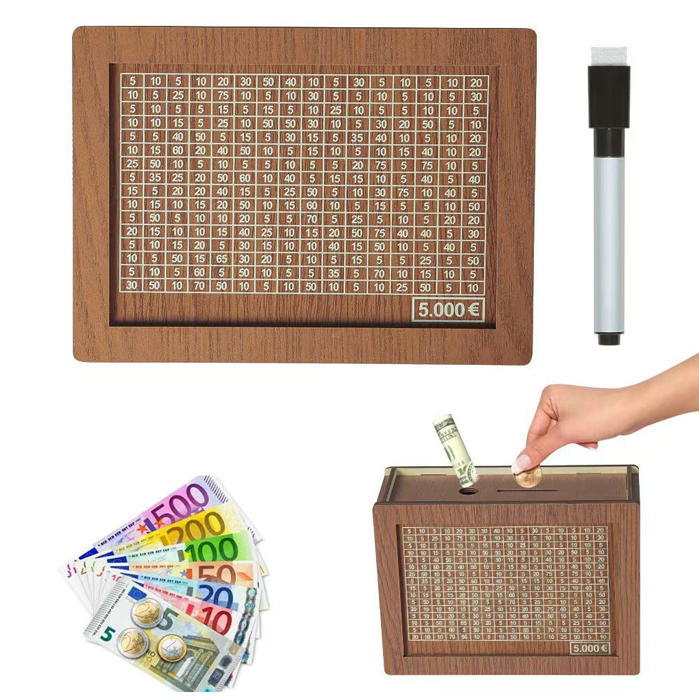Wooden piggy bank handicrafts and wooden ornaments for the counter