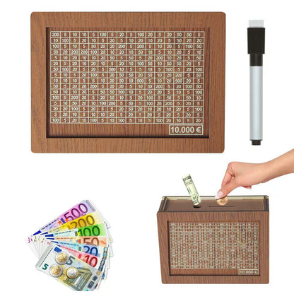 Wooden piggy bank handicrafts and wooden ornaments for the counter