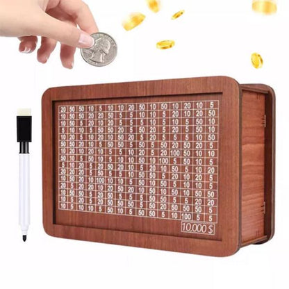 Wooden piggy bank