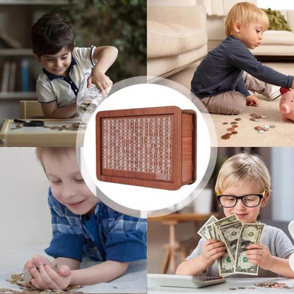 Wooden piggy bank