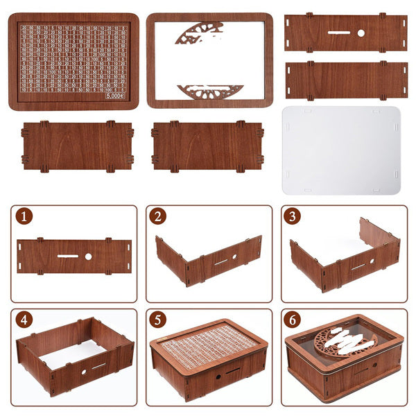 Wooden piggy bank