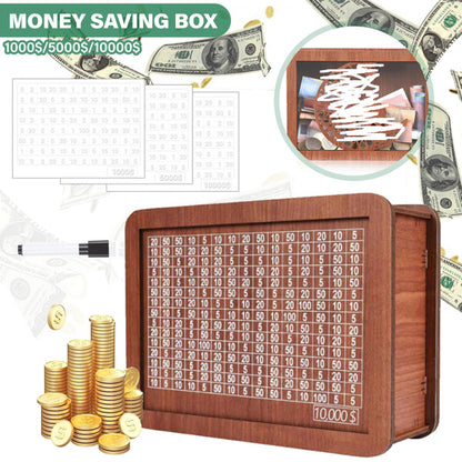 Wooden piggy bank