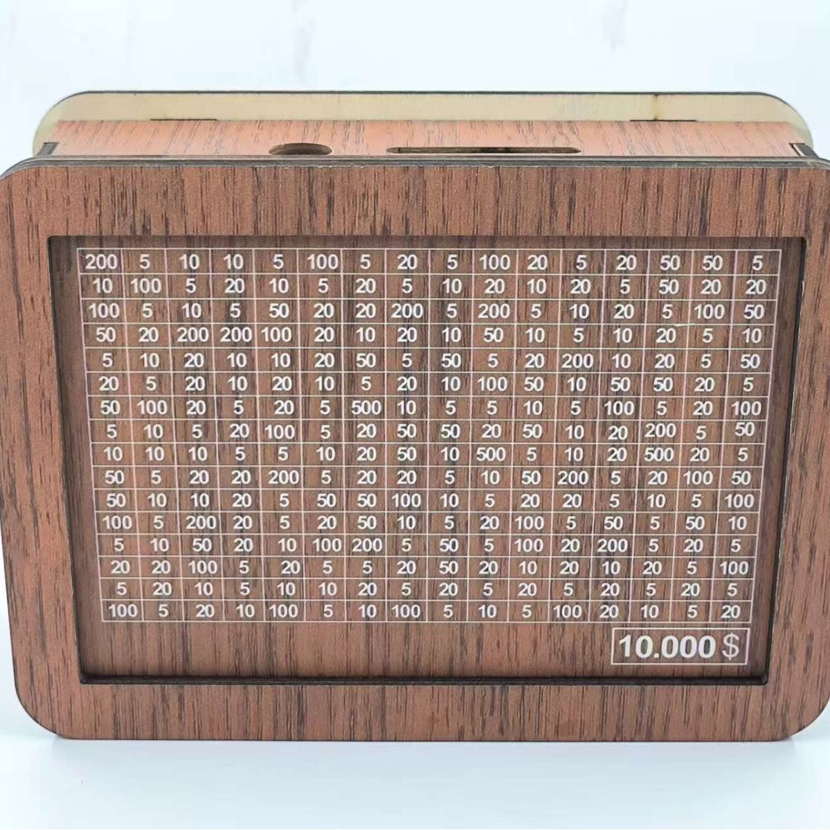 Wooden Piggy Bank with Counter