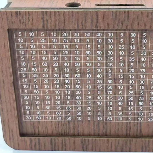 Wooden Piggy Bank with Counter