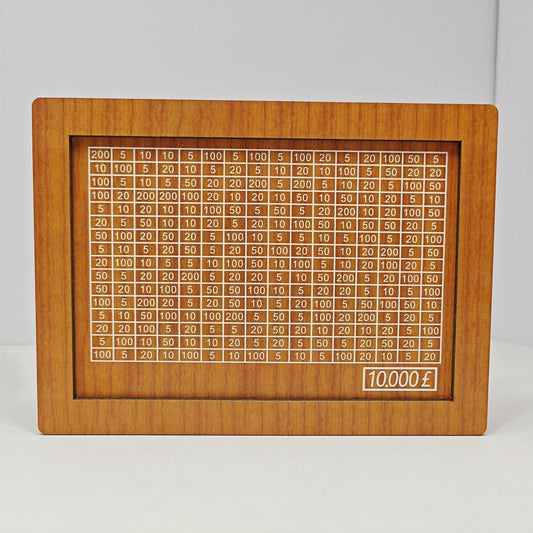Wooden Piggy Bank with Counter