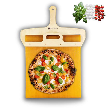 Wooden Pizza Serving Board with Sliding Shovel