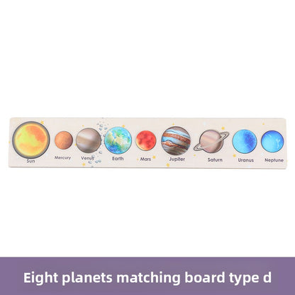 Wooden planet puzzle
