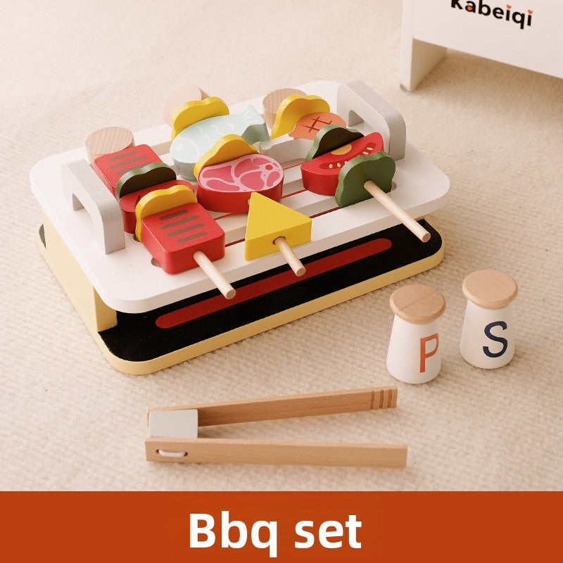 Wooden Pretend Play Convenience Store Cart for Kids