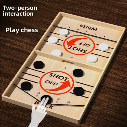 Wooden Projectile Chess Set for Family Interaction