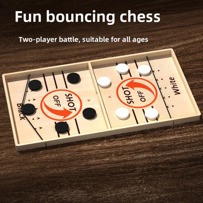 Wooden Projectile Chess Set for Family Interaction