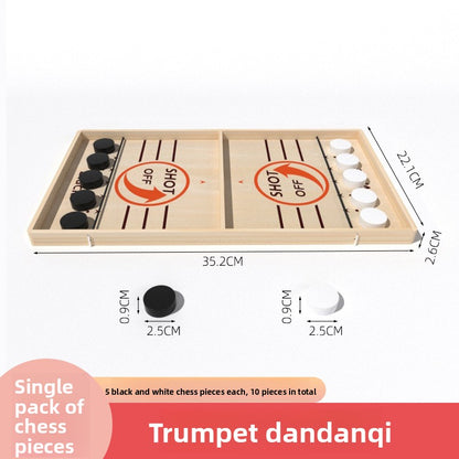 Wooden Projectile Chess Set for Family Interaction