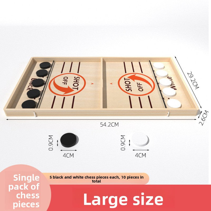 Wooden Projectile Chess Set for Family Interaction