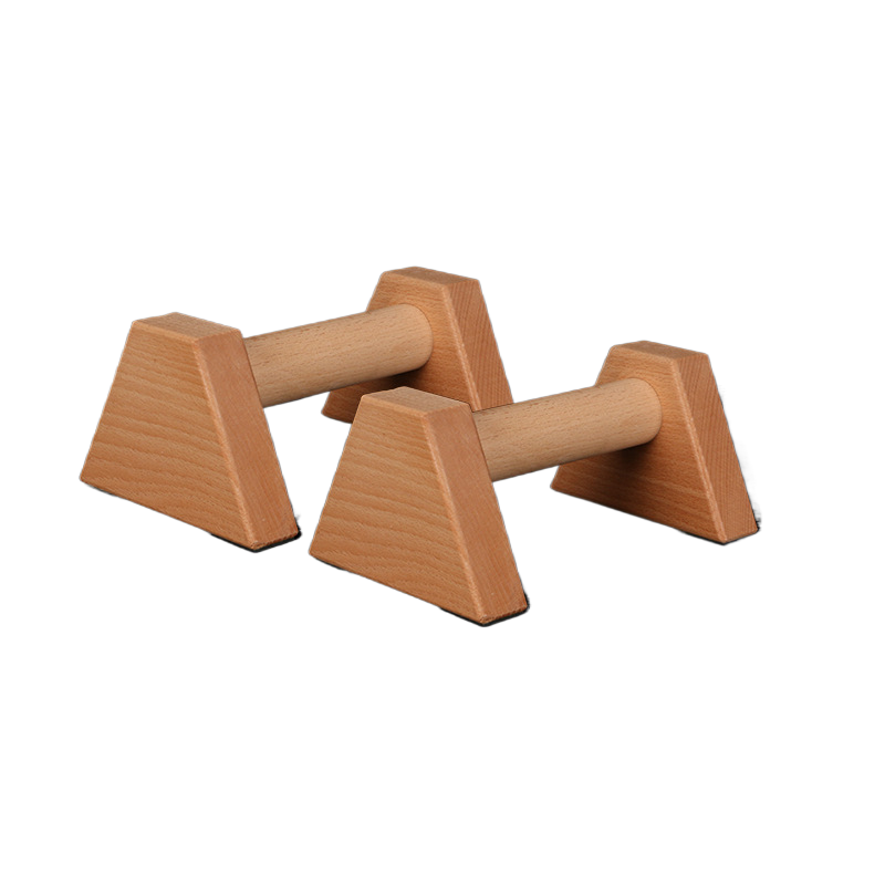 Wooden Push-Up Stand Fitness Support