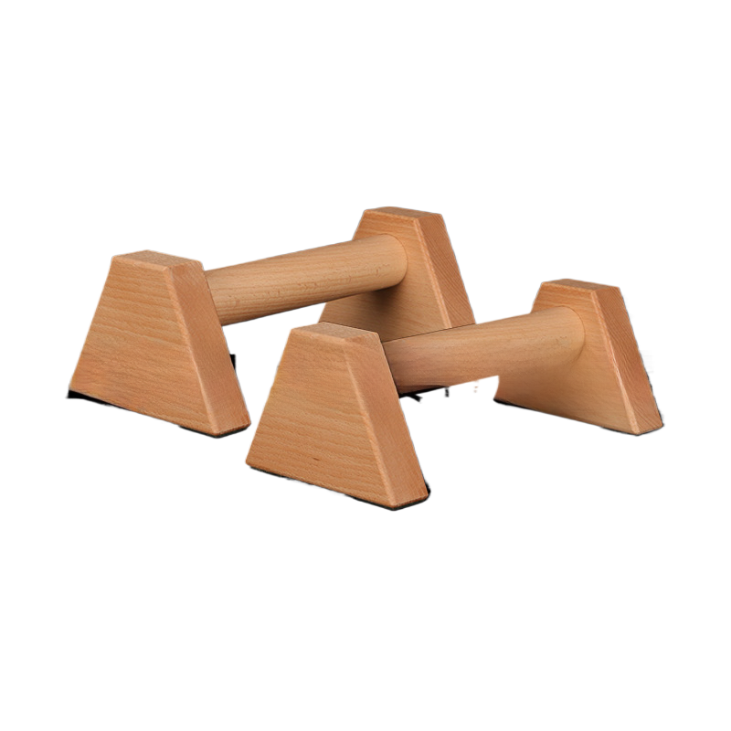 Wooden Push-Up Stand Fitness Support