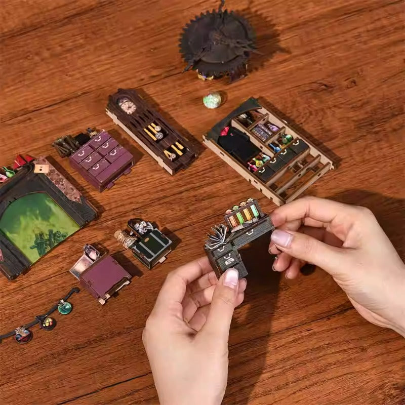 wooden puzzle model