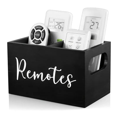 Wooden Remote Control Storage Box