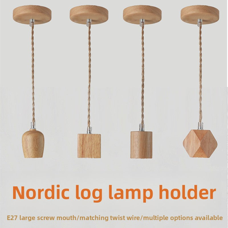 Wooden Retro Pendant Lamp Nordic Hanging Light