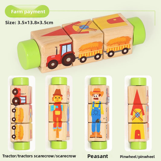 Wooden Rotating Puzzle Toy