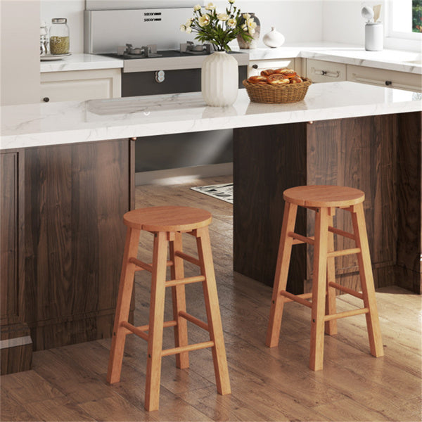 Wooden round bar stool