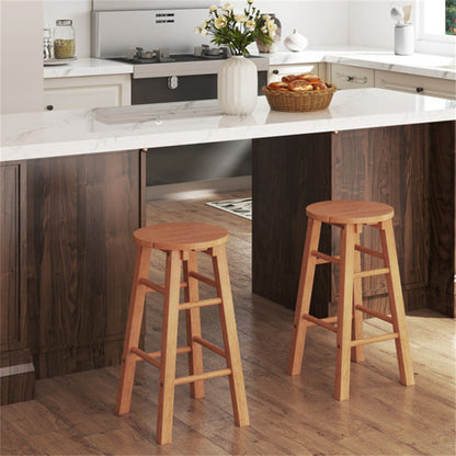 Wooden round bar stool