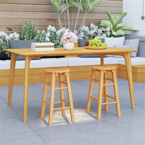 Wooden round bar stool