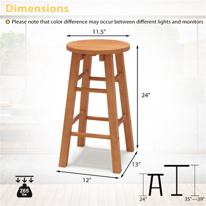 Wooden round bar stool