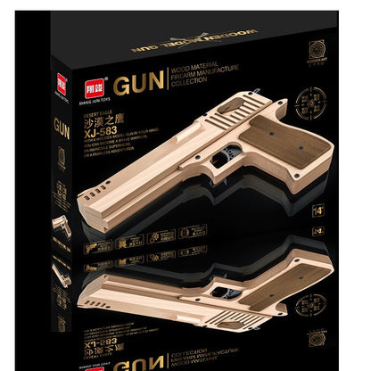 Wooden Rubber Band Toy Gun for Kids
