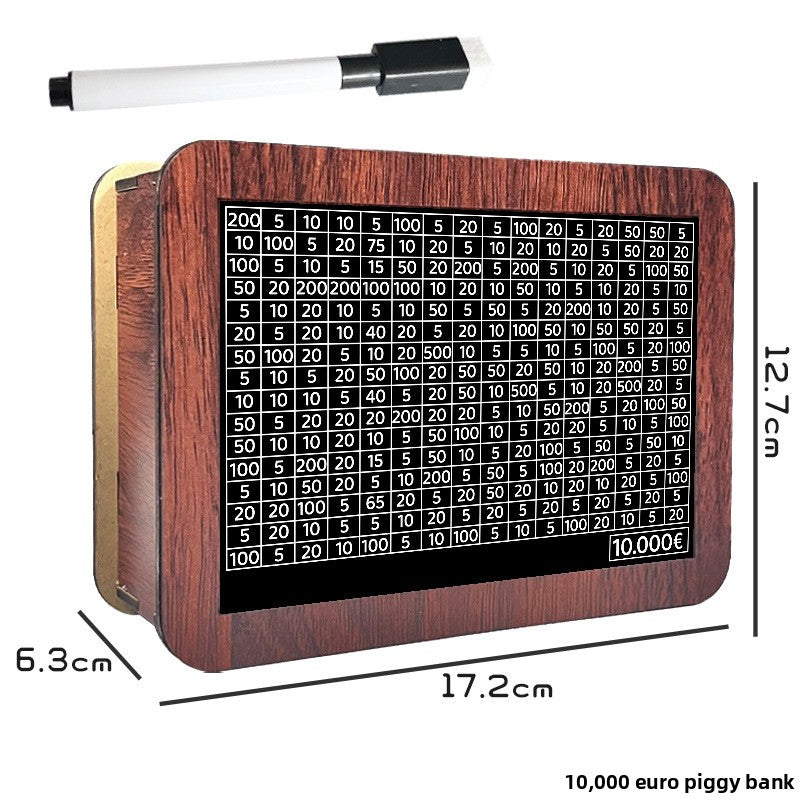 Wooden savings box