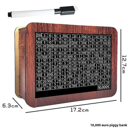 Wooden savings box