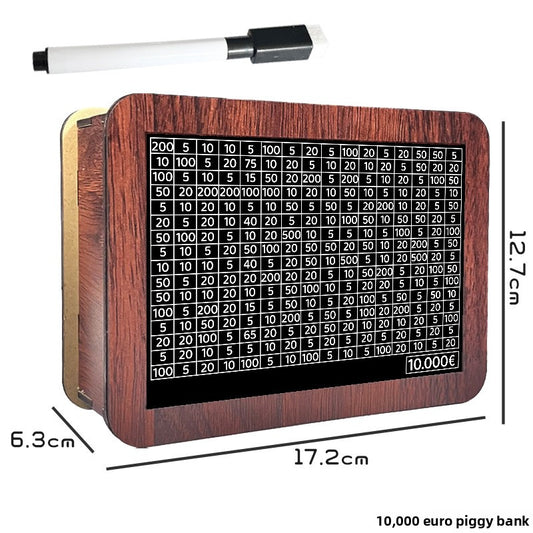 Wooden savings box