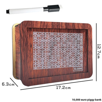 Wooden savings box