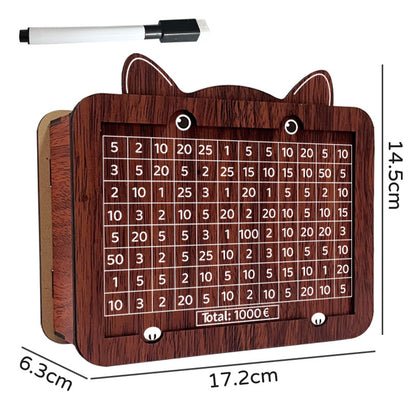 Wooden savings box