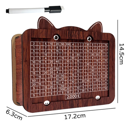 Wooden savings box