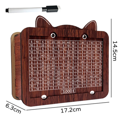 Wooden savings box